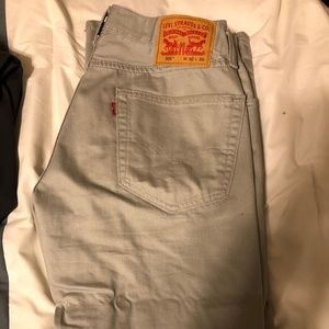 Cream Colored Levi Khakis